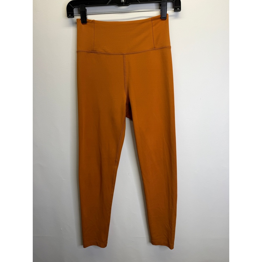 Girlfriend Collective Leggings Womens S Orange Compressive High Rise 7/8 Length